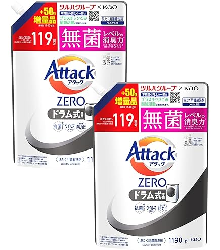 Amazon | Attack ZERO アタック ゼロドラム式 濃縮洗濯洗剤2,900g 290