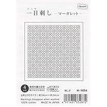 Amazon | オリムパス製絲 刺し子布パック 一目刺しの花ふきん りんご H
