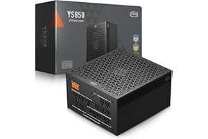 PCCOOLER PSU CPS YS850 電源、850W 80 Plus Gold 認定 完全モジュラー PCIe 5.1 & ATX 3.1、幅広い互換性、135mm FDBファン、フルジャパン電解コンデンサ - 12年保証