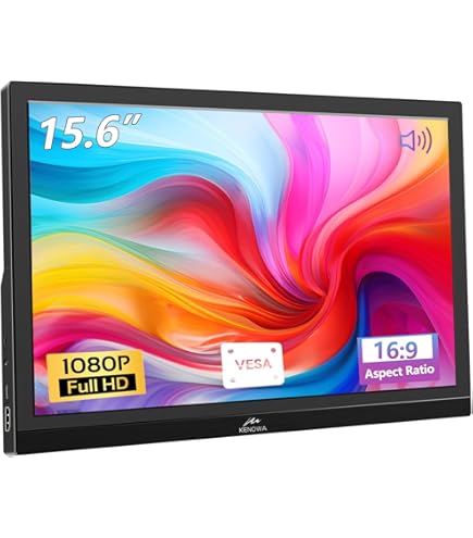 Amazon.co.jp: モバイルモニター 15.6インチ 1920*1080 スピーカー内蔵