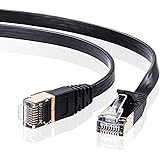 サンワサプライ LANケーブル CAT7 ウルトラフラット (3m) 10Gbps/600MHz ギガビット イーサネットケーブル ツメ折れ防止 RJ45コネクタ ブラック KB-FLU7-03BK