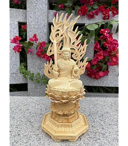 Amazon｜RIYAK リヤク BASIC ベーシック 不動明王座像 LY-BFDZ 木製