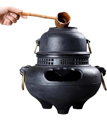 Amazon｜伊藤庄鋳造(Itousyouchuzou) 茶釜 茶色 サイズ:直径24.6x高さ