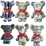 minimumkobe（ミニマム神戸）タオル ハンドタオル ギフト プチギフト くま 6個 セット 可愛い お返し (6個セット, ダークカラー)