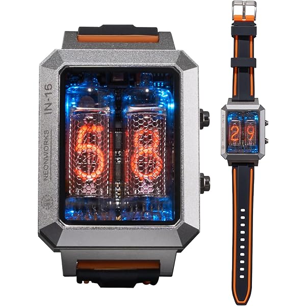 Amazon.co.jp: ニキシー管時計、ストラップ付きIN-16時計、ワイヤレス