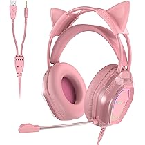 Amazon.co.jp: Wantek V10 ゲーミングヘッドセット 猫耳