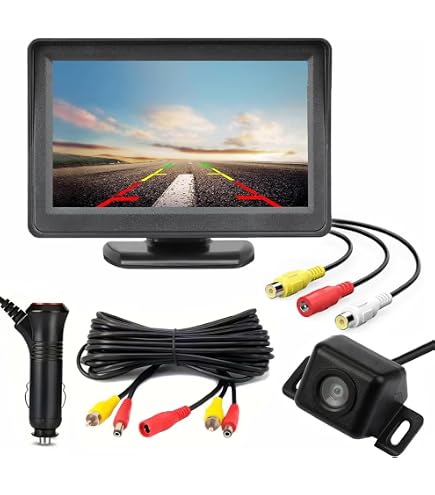 Amazon | 4.3インチ オンダッシュモニター シガーケーブル バック