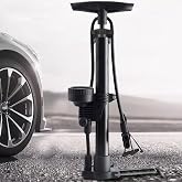 自転車 空気入れ 仏式 くうきいれ 仏/英/米式バルブ対応 自転車くうき空気入れ コンパクト ボール 兼用 人気携帯 ボール、電動車、バイク、球、針、浮き輪用 日本語取扱説明書付き (黒)