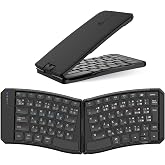 iClever キーボード Bluetooth 折りたたみ式 ワイヤレス エルゴノミクス 日本語配列 マルチペアリング 薄型 軽量 iphone ipad キーボード Type-C充電 静音 V字型 iOS/Windows/Android/Mac対応