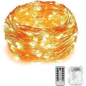 LEDイルミネーションライト 電池式 フェアリーライト 100電球 10m リモコン付属 8パターン タイマー機能 点滅…