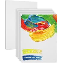 キャンバス 油絵　専用　カラフルCOWS   　5 Amazon | E5 キャンバスボード 5枚/セット ボールドキャンバス