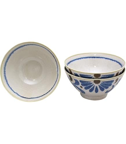 Amazon | フルセット 沖縄 幸陶器 やちむん 花笠マカイ 4種類セット 3