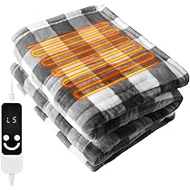Amazon.co.jp: 電気毛布 掛け 敷き 190×130cm 大きいサイズ チェック