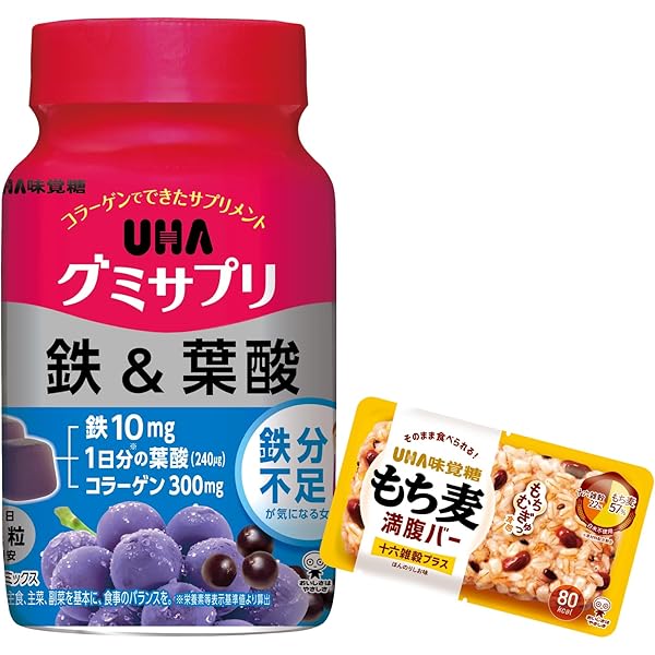 セノッピー グミサプリ 4袋　③ Amazon | UHA味覚糖 グミサプリ 鉄&葉酸 30日分(60粒) アサイー