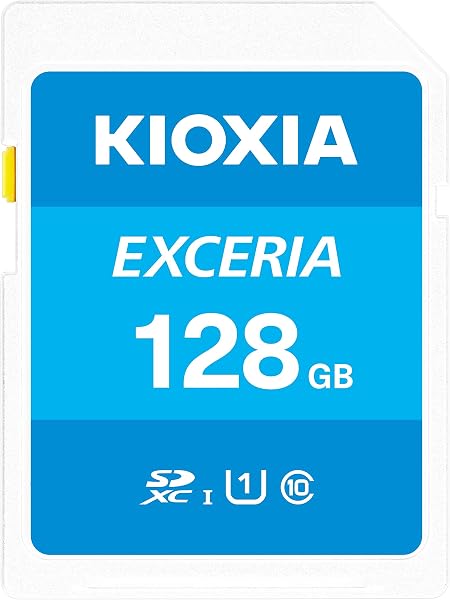 KIOXIA(キオクシア)【日本製】SDカード 128GB SDXC UHS-I Class10 読出速度100MB/s 国内正規品 メーカー保証5年 KLNEA128G - 1