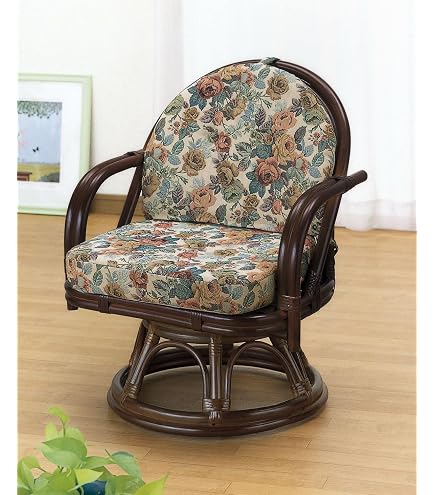 Amazon｜【今枝商店】籐 ラタン 回転座椅子 ラウンドチェア AMZS581 座