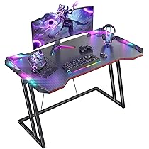 Amazon | CubiCubi ゲーミングデスク 幅120cm*奥行き60cm LED