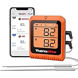 ThermoPro Wireless Meat Thermometer of 650FT for Smoker Oven, Bluetooth Grill Thermometer with Dual Probes, Smart Rechargeabl