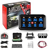 Amazon.co.jp: FOTN 8ギャングスイッチパネル ブルーライト12V