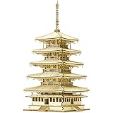 Amazon つくるんです 日本公式販売 日本語説明書付 Robotime 3d ウッドパズル Tgn02 五重塔 立体パズル おもちゃ