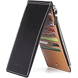 Noedy レディース マルチカードケース マネーオーガナイザー ファスナーポケット付き財布