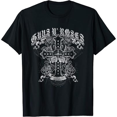 Amazon | Guns N' Roses 公式ヴィンテージクロス Tシャツ | Tシャツ