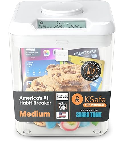 Amazon｜Kitchen Safe Mini: Time Locking Container (White Lid +