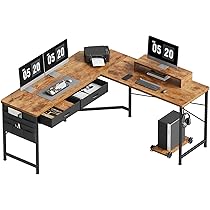 YeTom L字デスク PCデスク 125cm×125cm ビンテージ