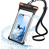 【完全防水・国際賞 】TORRAS スマホ 防水ケース 水中タッチ IPX8認証 密封 保護 7インチ以内 iphone 海 プール 温泉 通話 水中撮影 携帯 ドライバッグ 高透過率 顔認証 首かけ 両手解放 ストラップ付き 雪山 お風呂 水泳 潜