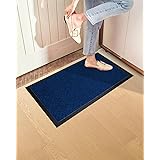 CORFEEL 玄関マット ドアマット 泥落としマット 屋内 屋外 業務用 家庭用 (43x74cm, ブルー)