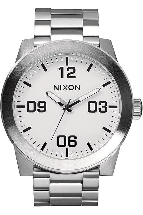 Amazon.co.jp: NIXON ニクソン A346100 THE CORPORALホワイト×シルバー 
