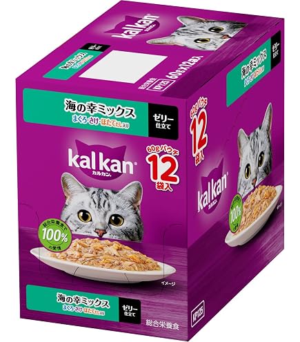 Amazon.co.jp: カルカン パウチ 成猫用 60g×12袋 まぐろ 平目入り 1歳