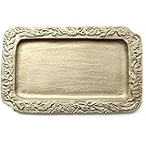 キーストーン アルミボタニカル レリーフトレイ ゴールド W20×D1×L12.2cm KI052090