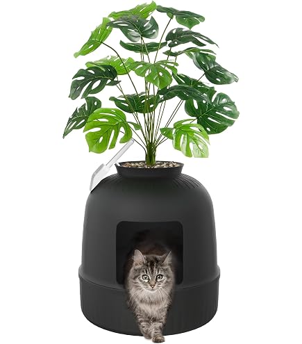 Amazon | 【インテリアに馴染む】猫トイレ 大型 プランター型 自動消臭