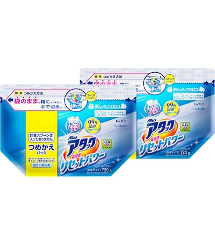Amazon.co.jp: アタック 洗濯洗剤 粉末 高浸透リセットパワー 900g