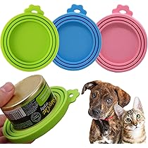 みどりのねこ　保存容器セット 4個 ピンク Amazon.co.jp: ペット 缶詰 蓋 犬缶 猫缶 保存 密閉 シリコン 青