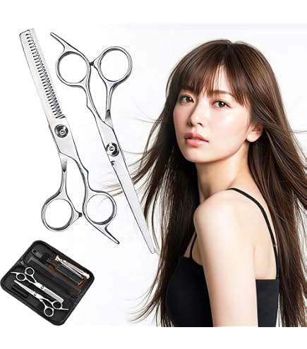 Amazon | Ontaki ヘアカット&シンニング 日本製スチール鋏キット - 7