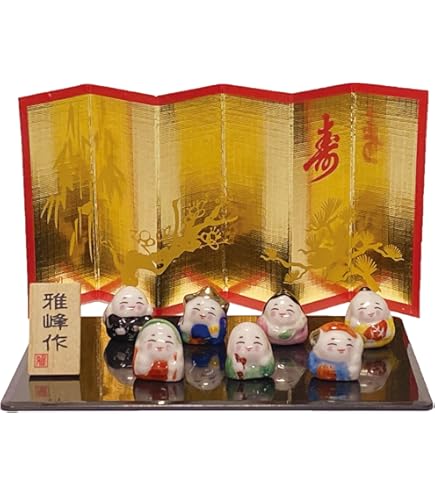 Amazon.co.jp: 縁起物 宝船 中 風水 七福神 置物 : ホーム＆キッチン