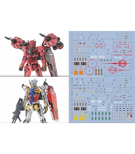 Amazon | HG RG MG PG RE HiRM ロボット プラモデル用水転写式デカール