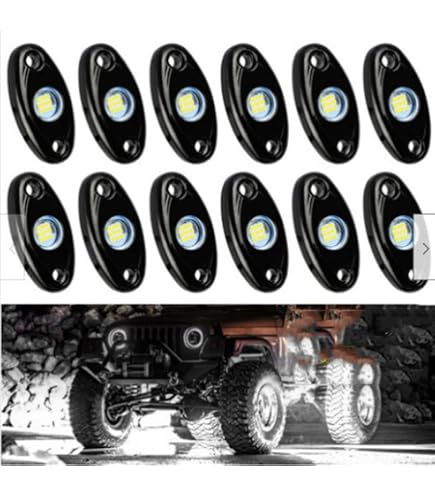 Amazon.co.jp: Auxbeam 8 Pods RGB LED ロックライト トラック UTV