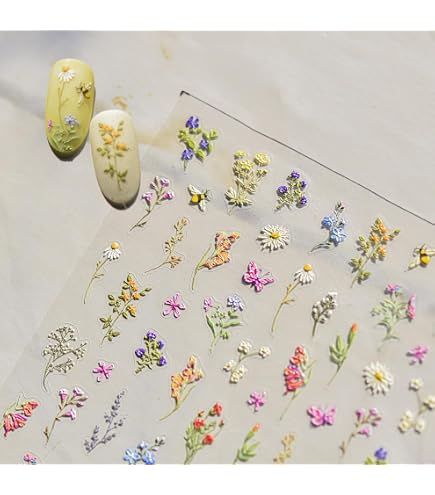 Amazon.co.jp: Matomtak ネイルステッカー 花 立体感 ネイルシール