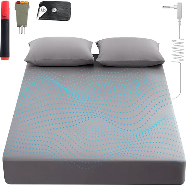 MIUQAOKL Grounding Sheet 35x90 Inch - Silver Fiber & Organic Cotton, With Grounding Cord For Better Sleep