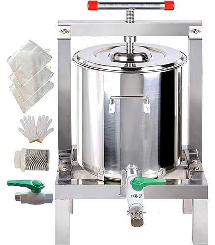 Amazon | CGOLDENWALL 蜂蜜 分離器 蜂蜜圧搾機 10L 手動 304ステンレス