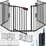 Homemi サークル 犬 室内 ペットサークル ペットフェンス ペットゲート 置くだけ 犬 柵 ストーブガード 赤ちゃん 犬 さく 柵 室内 折りたたみ 8面