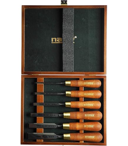 ちぇる Amazon.co.jp: Narexベベルエッジチゼルセット木製ハンドル、4個セット