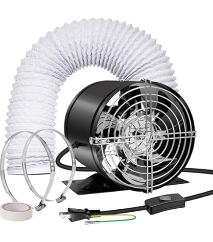 Amazon | Poafamx 送風機 直径200㎜ 最大風量1680m³/h 軸流ファン