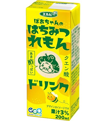 Amazon.co.jp: エルビー ばあちゃんのはちみつレモンドリンク 200ml紙