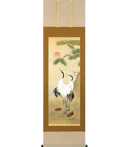 Amazon.co.jp: 掛け軸 掛軸 酒井 抱一（さかいほういつ）・ 燕子花に