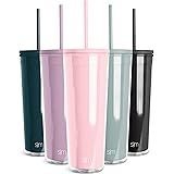 Simple Modern Plastic Tumbler with Lid and Straw | Reusable BPA Free Iced Coffee Cups Double Wall Smoothie Cup | Gifts for Wo