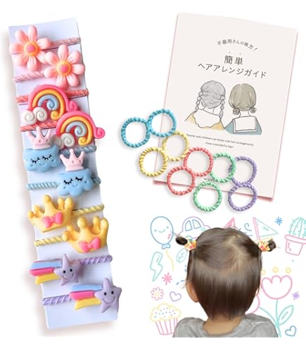 Amazon.co.jp: ヘアゴム カラフルグラデーション リボン ゆめかわ 5個